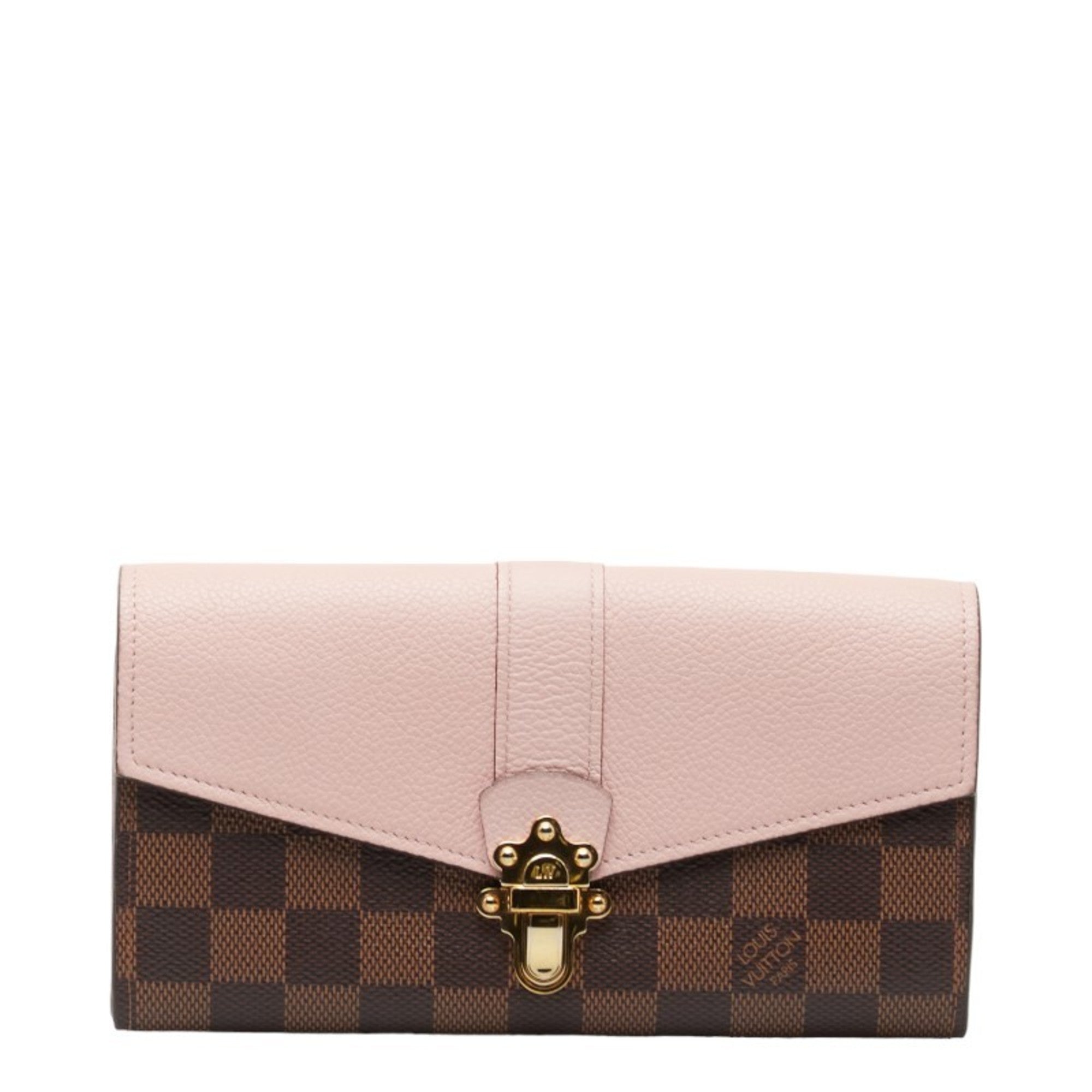 Louis Vuitton Damier Brown Damier Canvas Magnolia Pink Pvc Coin Purse/Coin Case