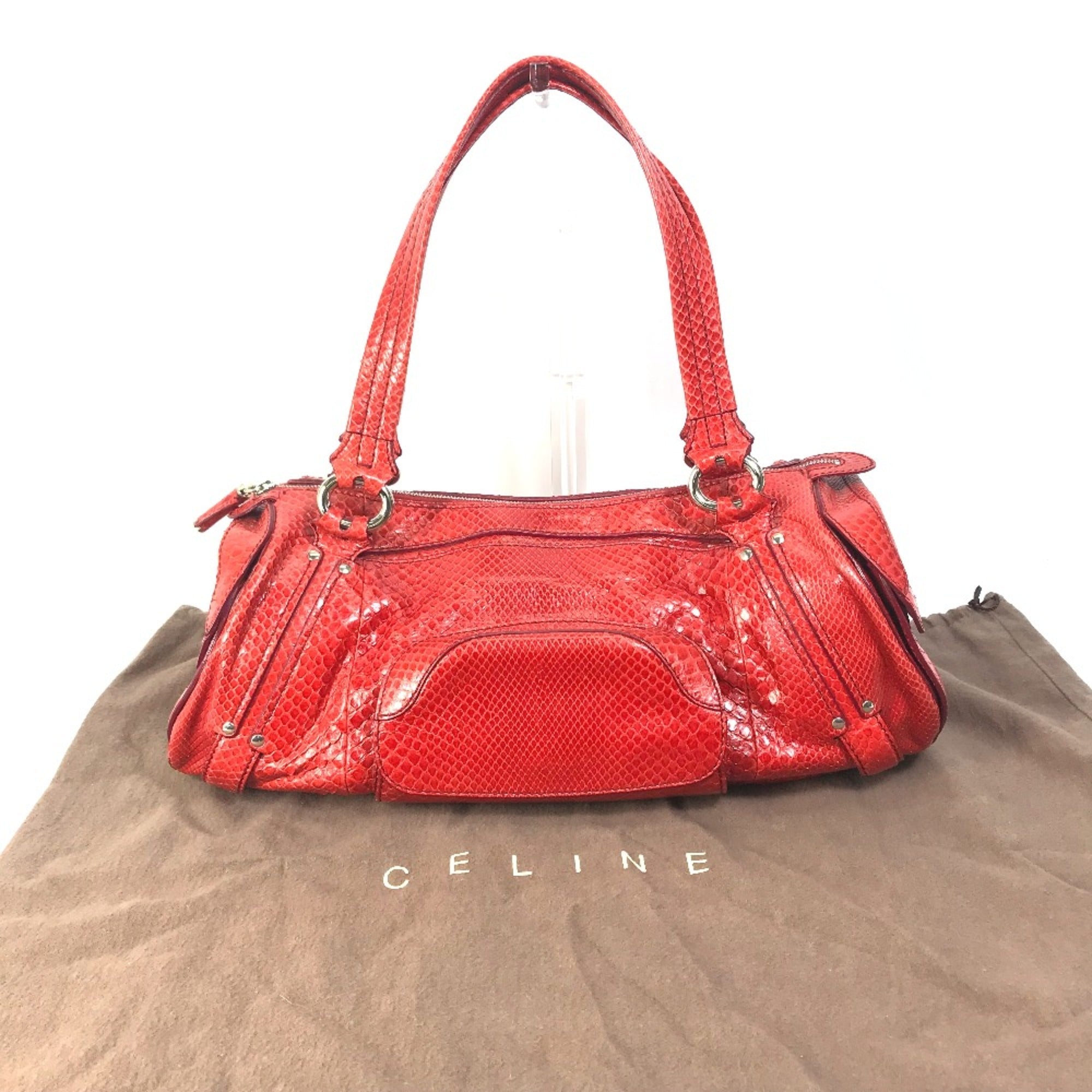 Celine Red Other Boston Bag
