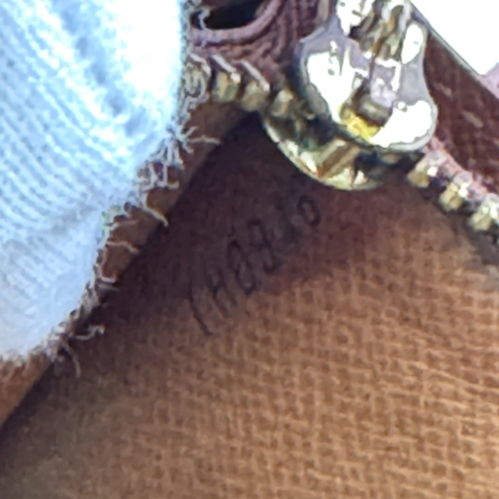 Louis Vuitton Brown Leather Wallet (Tri-Fold)