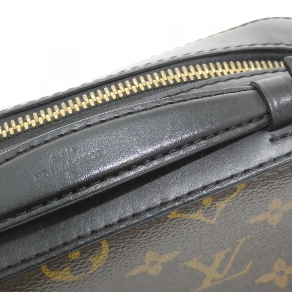 Louis Vuitton Black Marron Coated Canvas Leather Shoulder Bag