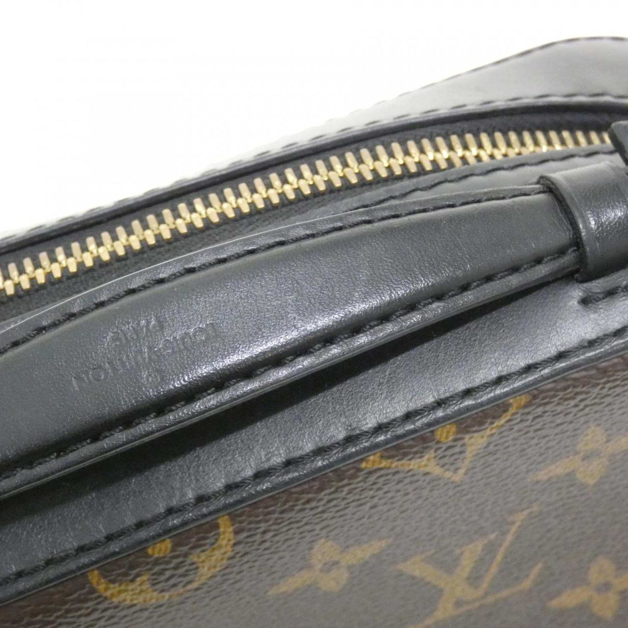 Louis Vuitton Black Marron Coated Canvas Leather Shoulder Bag