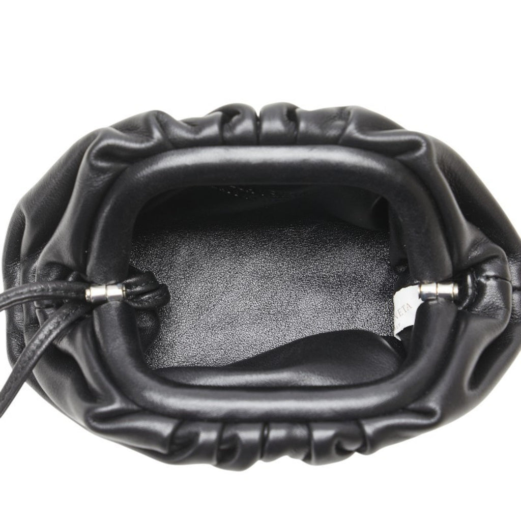 Bottega Veneta Black Leather Coin Purse/Coin Case