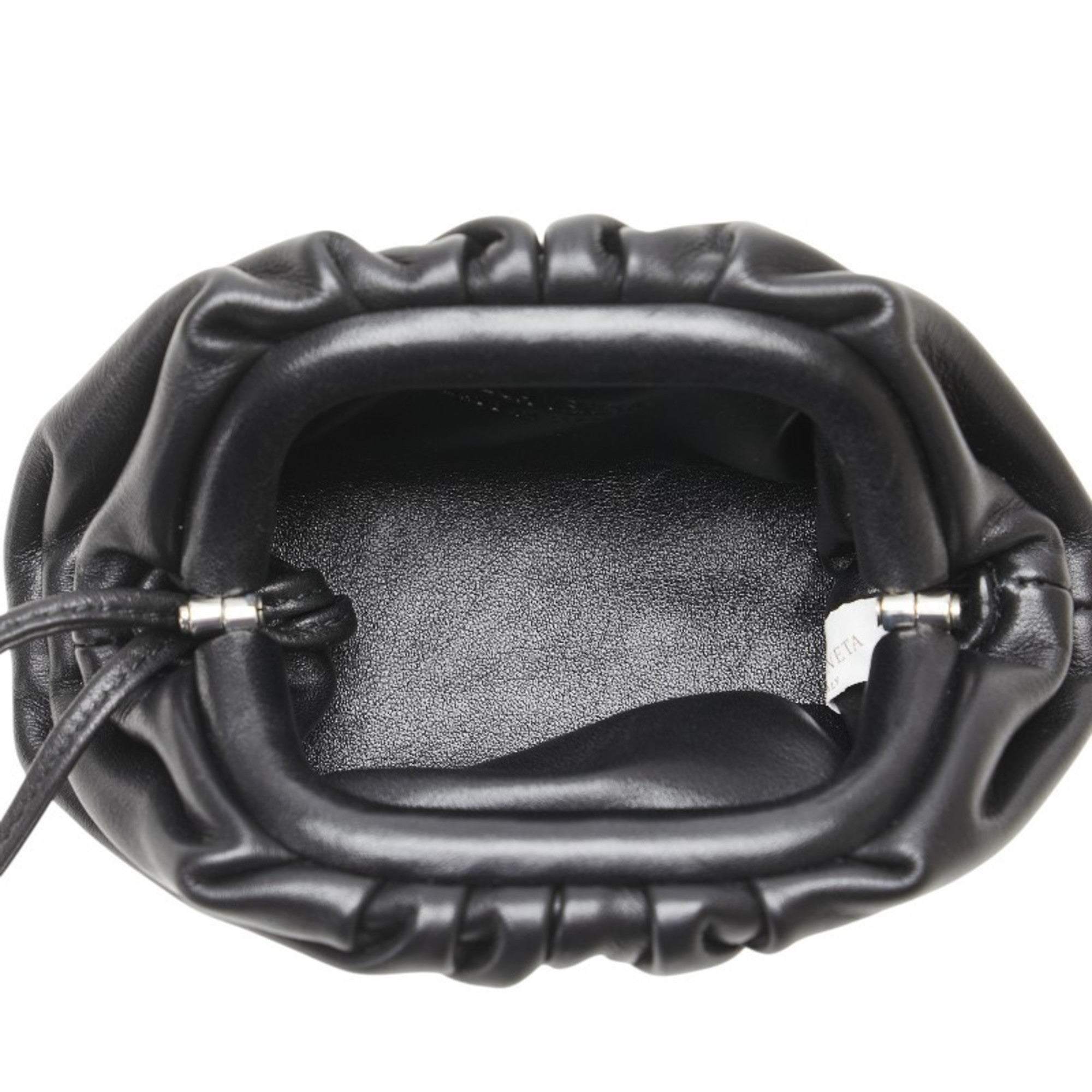Bottega Veneta Black Leather Coin Purse/Coin Case