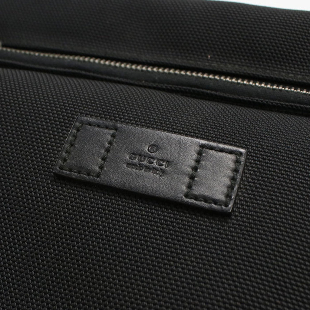 Gucci Black Canvas Shoulder Bag Sling Bag (Pre-Owned)