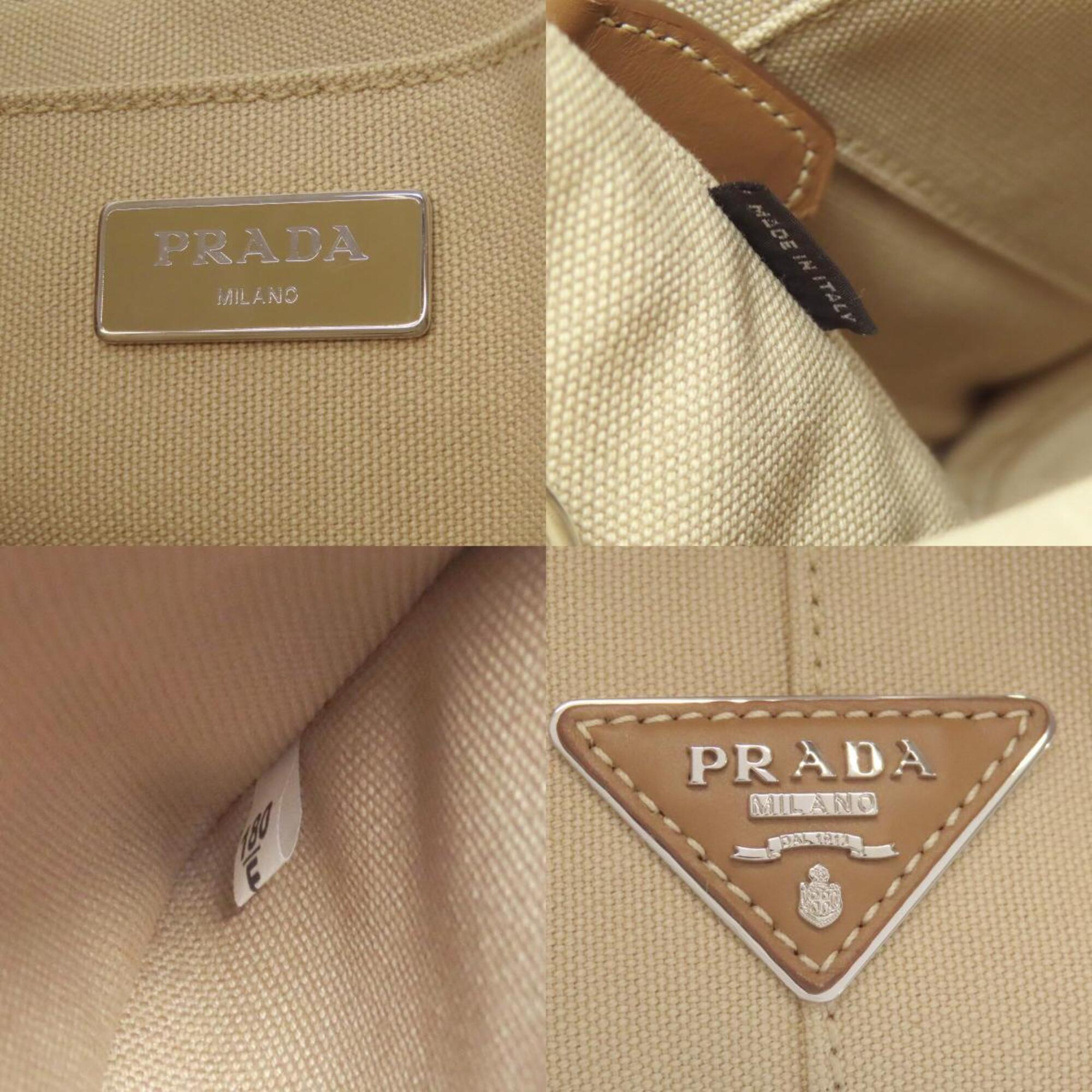 Prada Beige Canvas Handbag