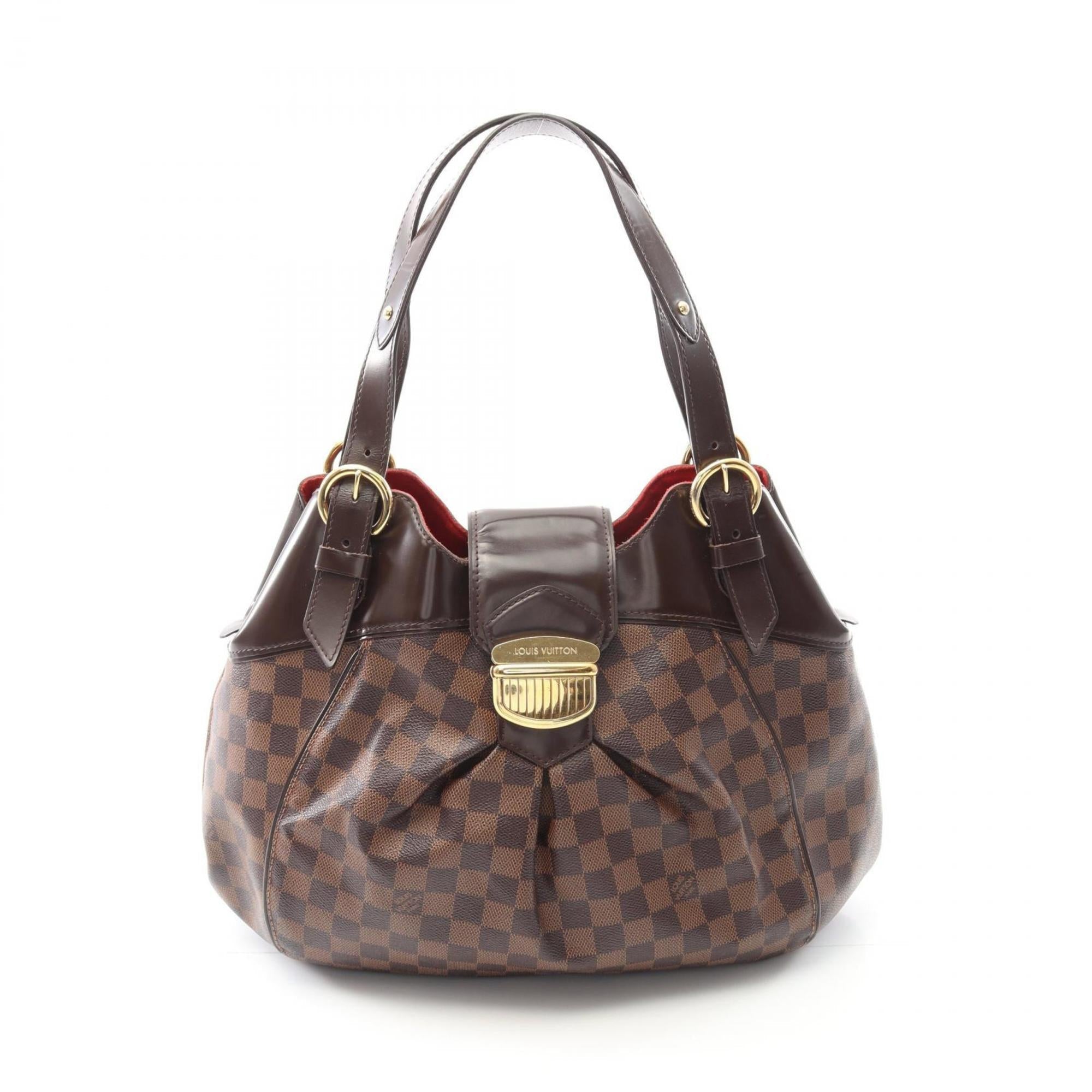 Louis Vuitton Brown Coated Canvas Leather Handbag