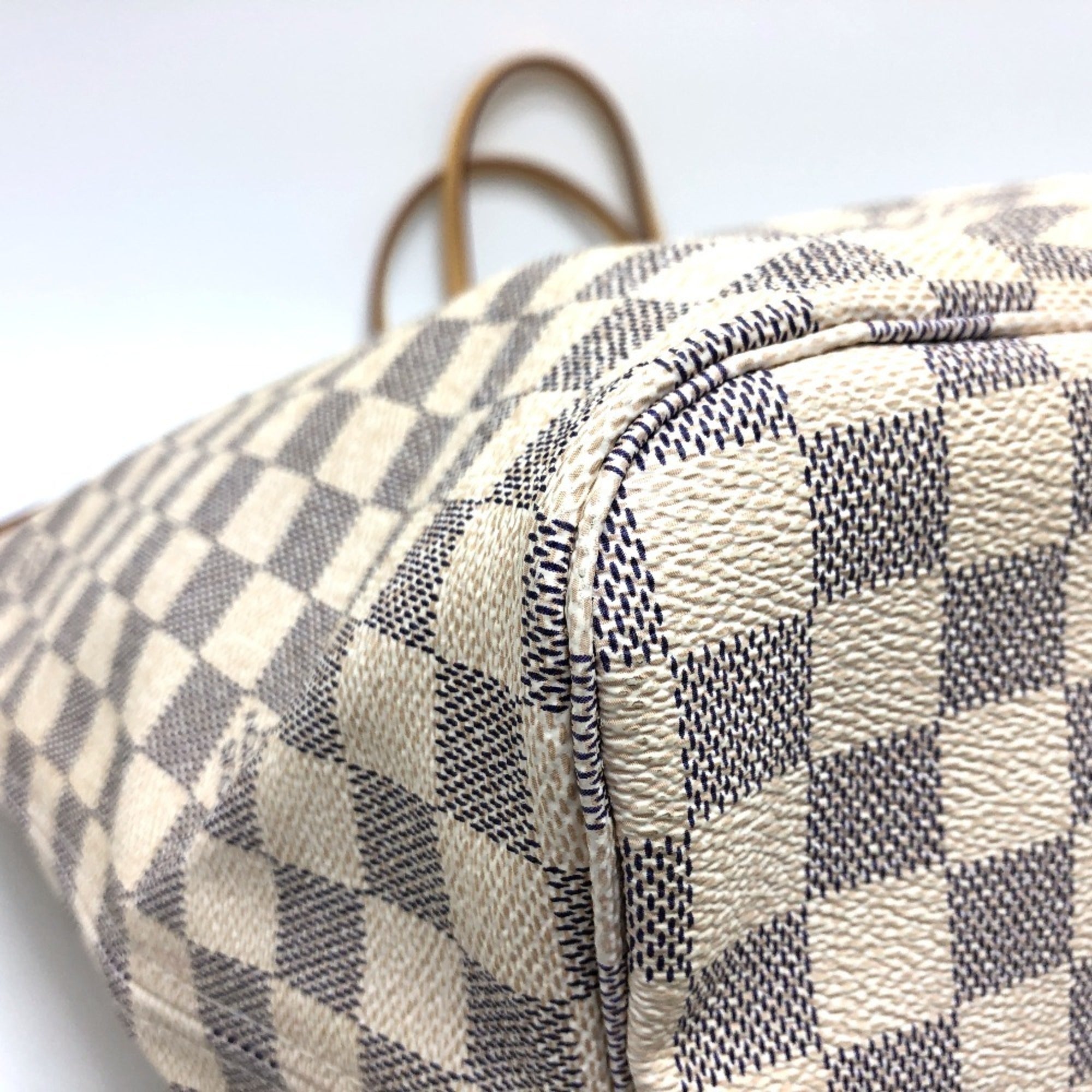 Louis Vuitton Azur White Damier Azur Shoulder Bag Tote Bag