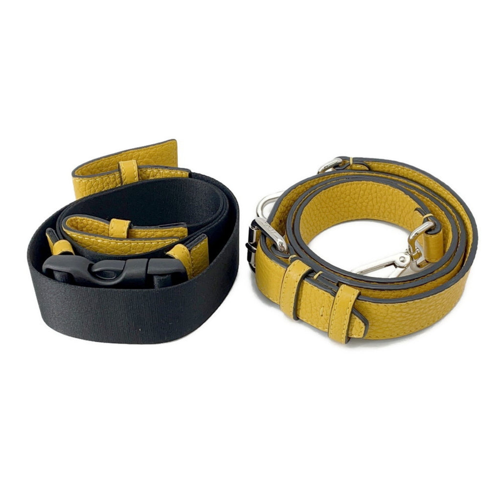 Fendi Selleria Black Yellow Leather Fanny Pack Shoulder Bag