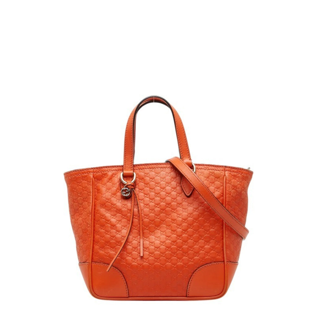 Gucci Microguccissima Orange Leather Handbag Shoulder Bag (Pre-Owned)