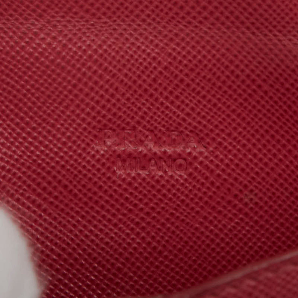 Prada Pink Leather Long Wallet (Bi-Fold)