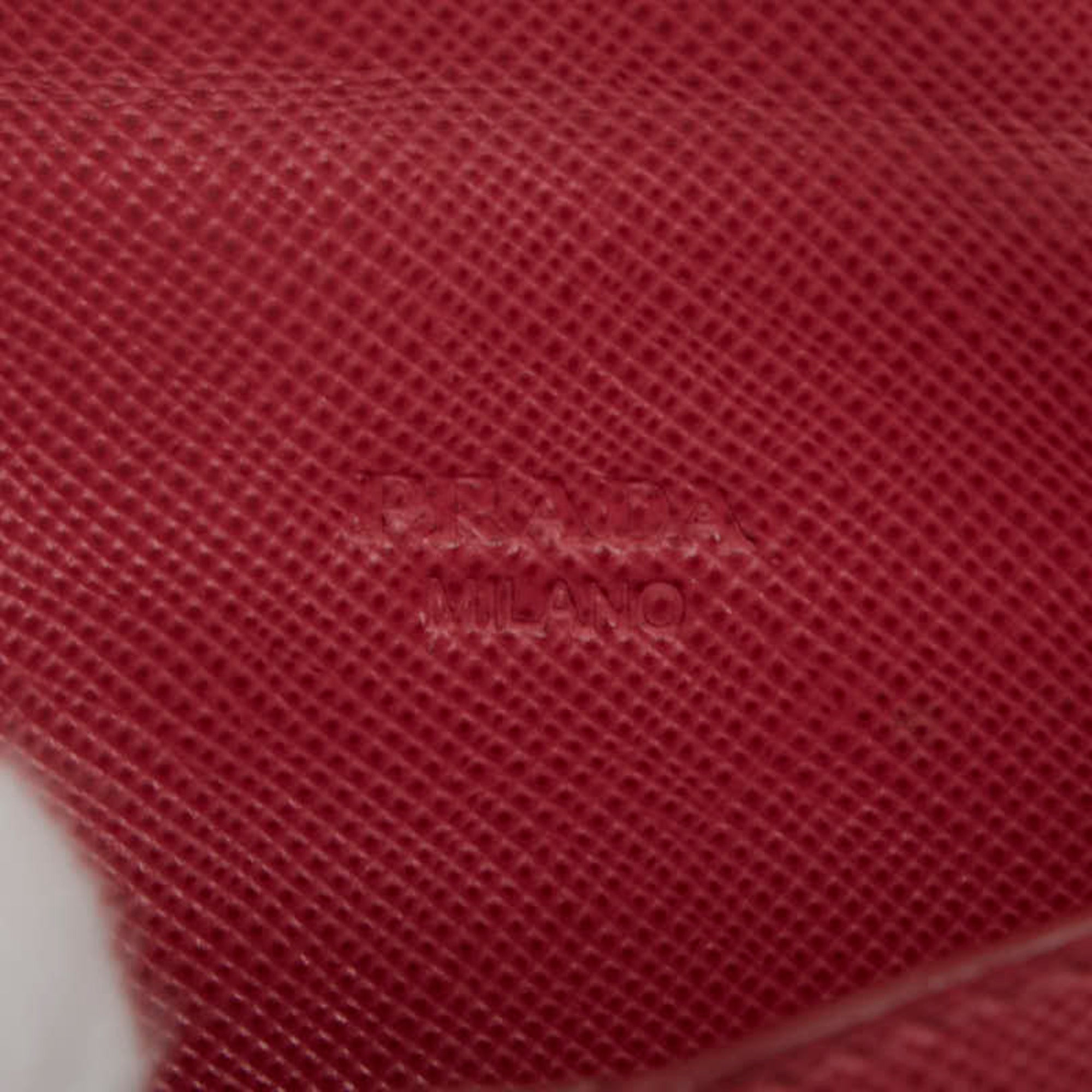 Prada Pink Leather Long Wallet (Bi-Fold)