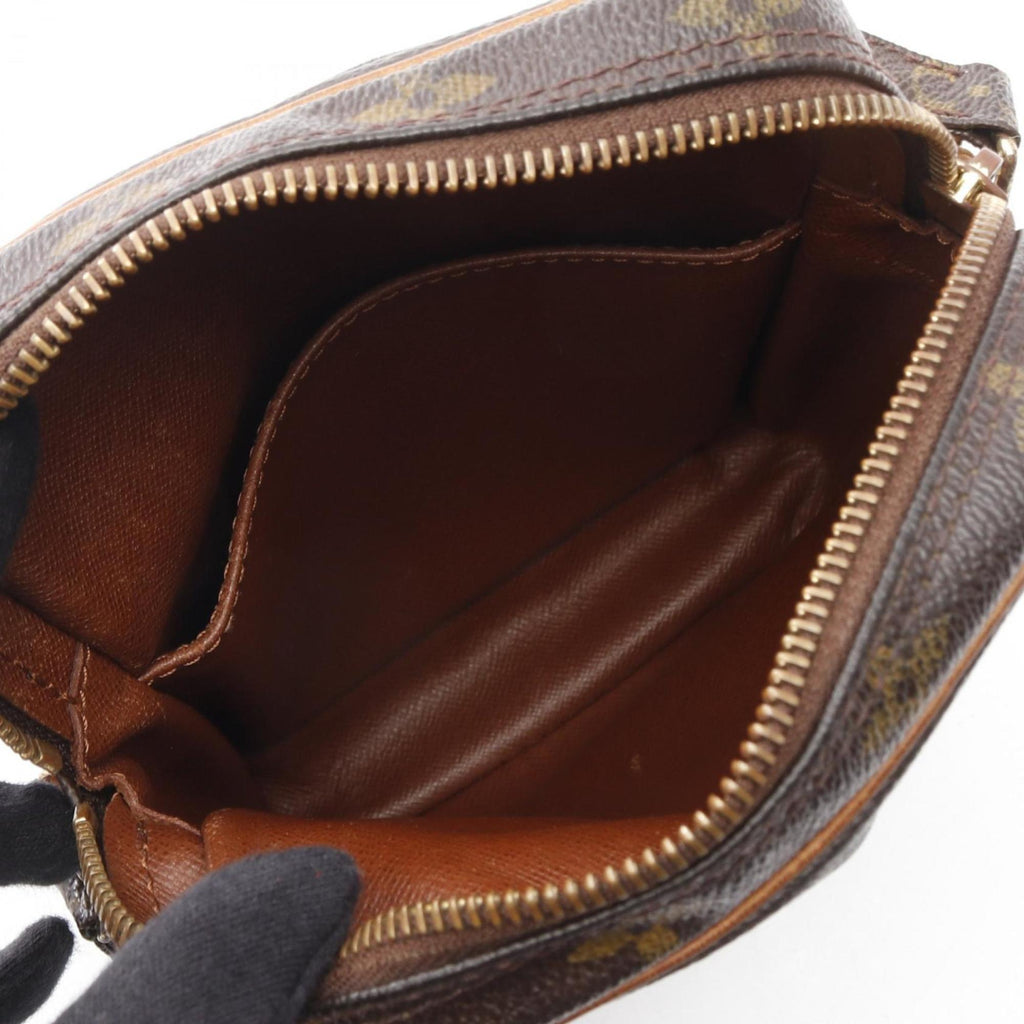 Louis Vuitton Brown Pvc Coated Canvas Leather Shoulder Bag
