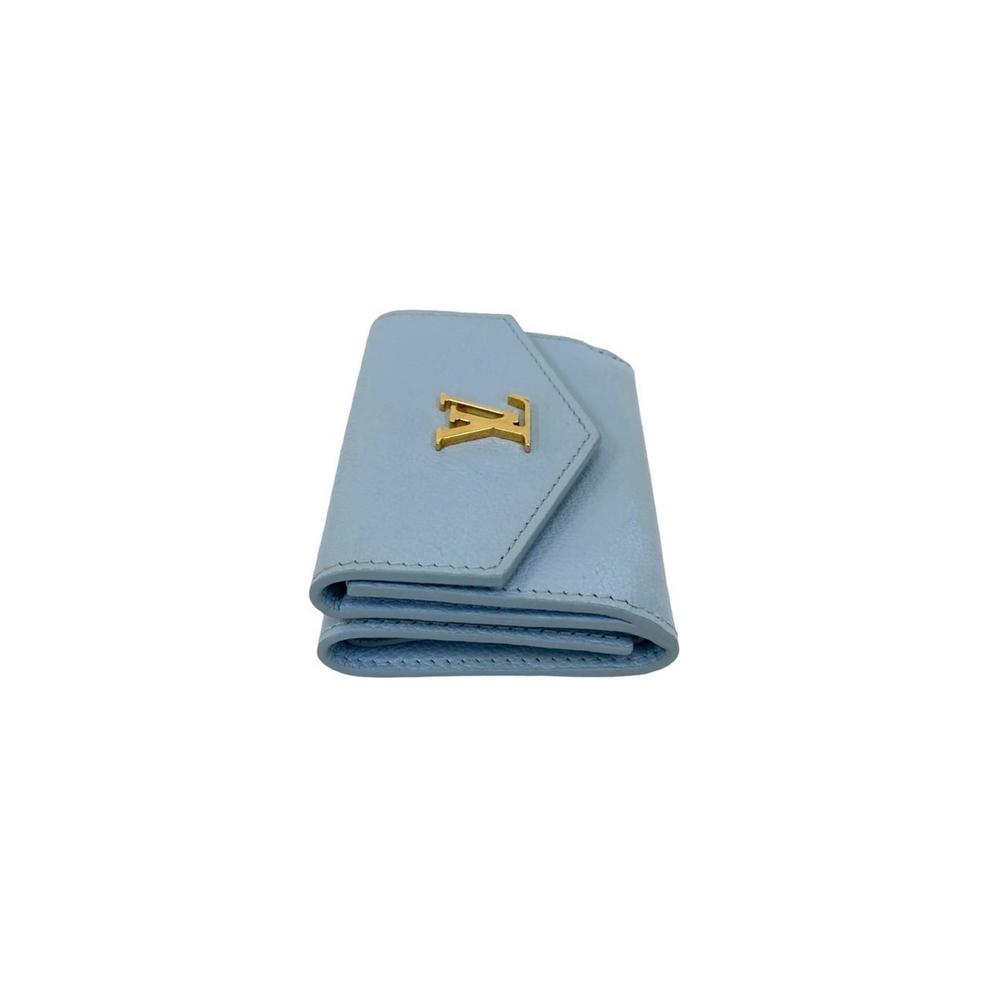 Louis Vuitton Blue Leather Wallet (Tri-Fold)