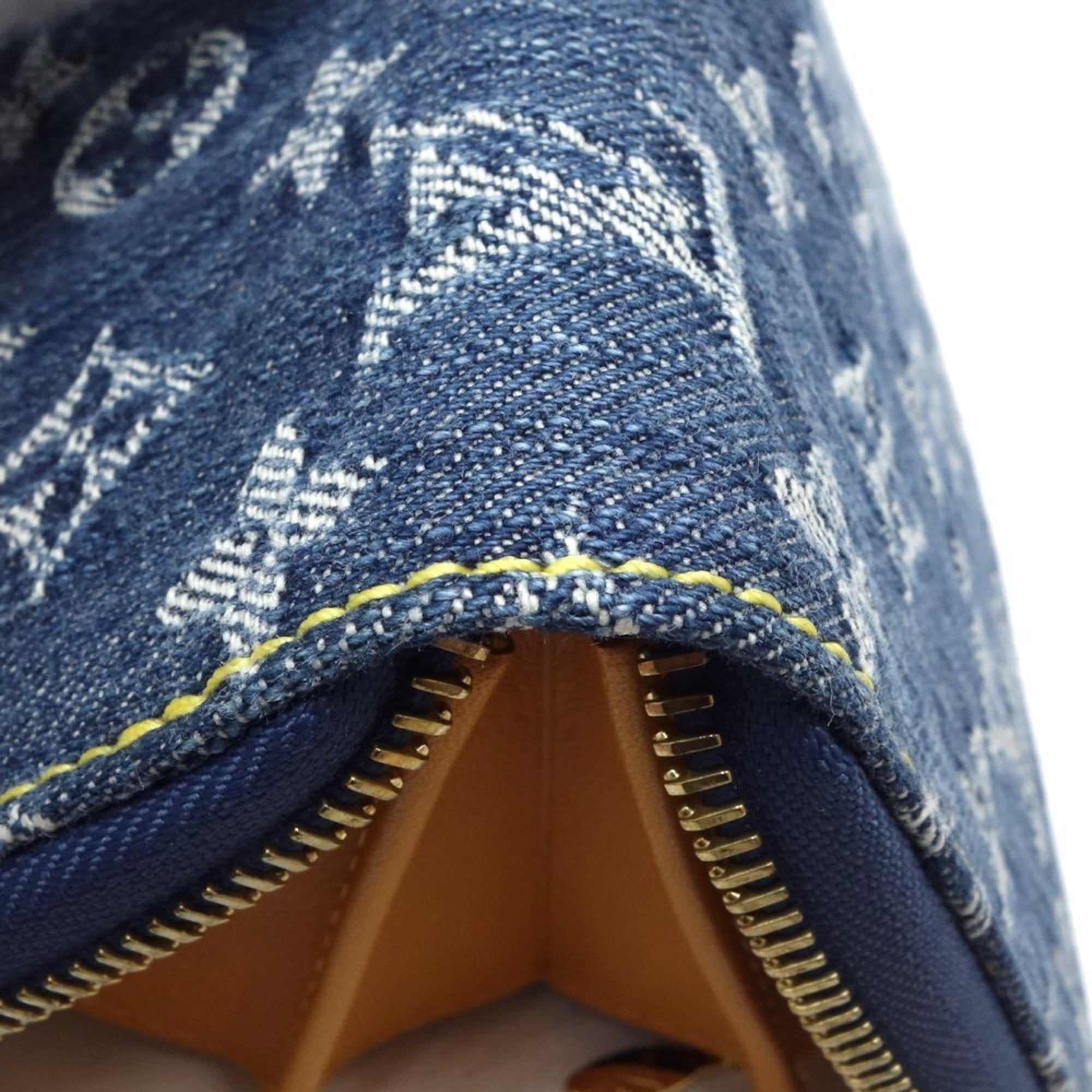 Louis Vuitton Monogram Denim Blue Monogram Monogram Denim Long Bill Wallet
