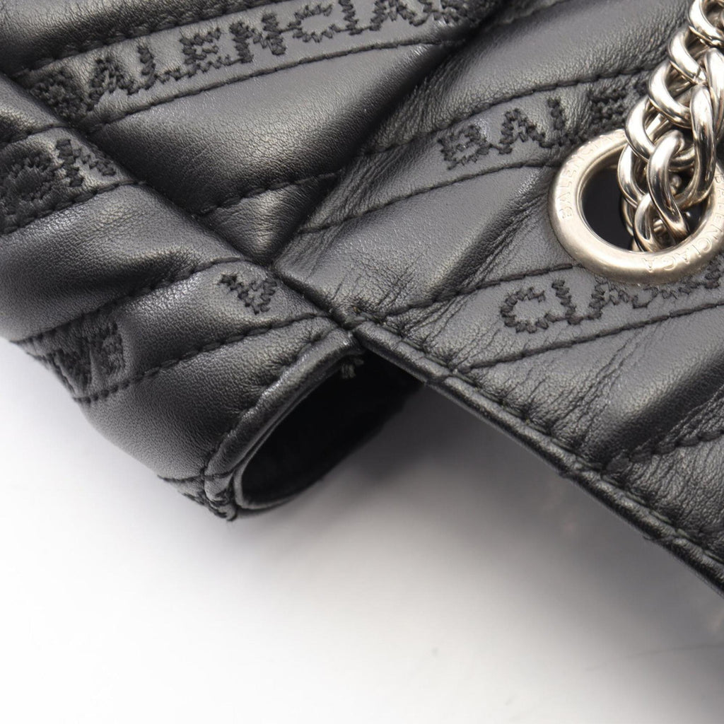 Balenciaga Black Leather Handbag Shoulder