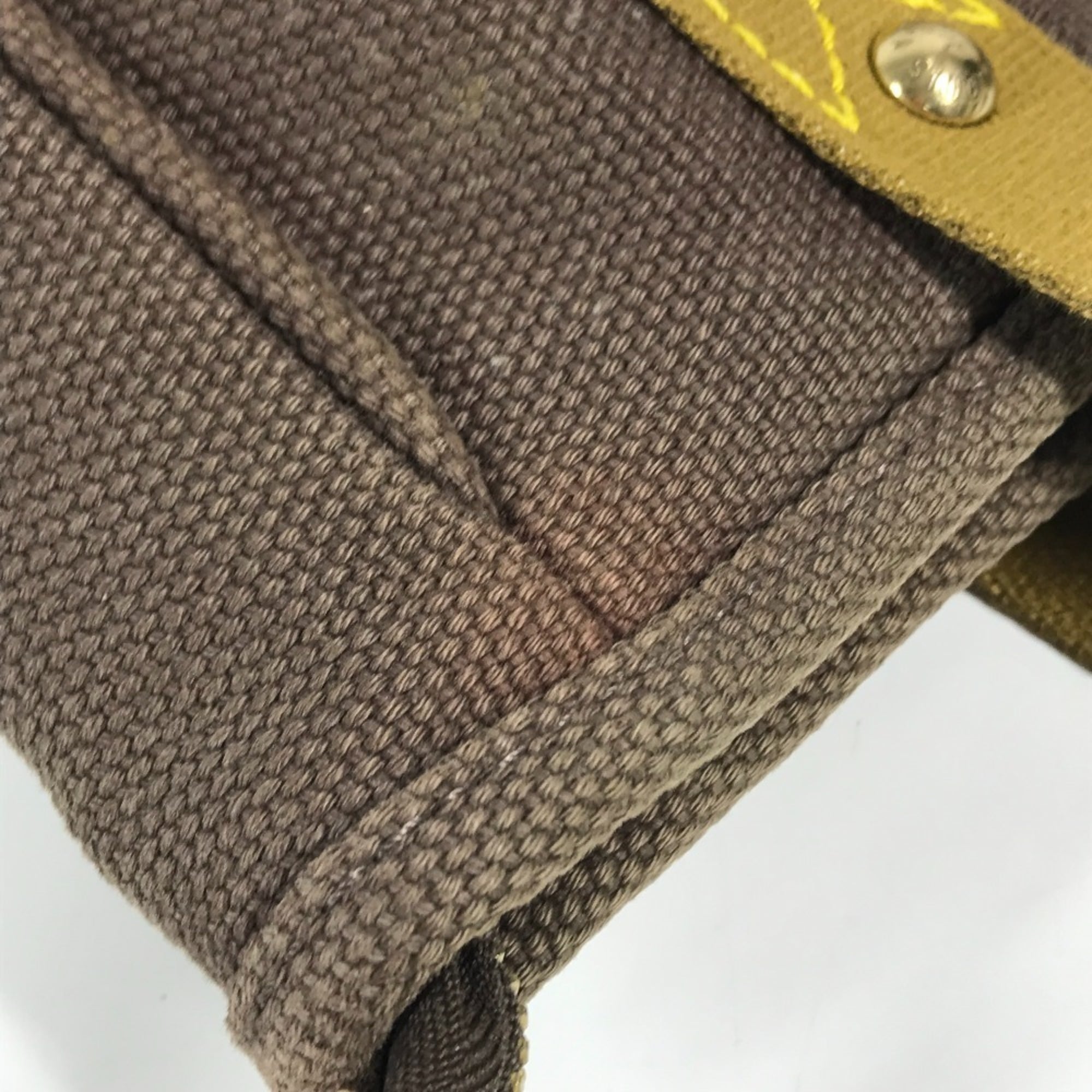 Louis Vuitton Brown Canvas Leather Shoulder Bag Tote Bag
