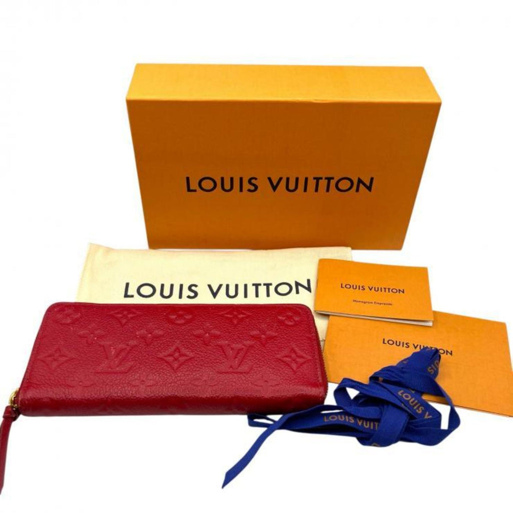 Louis Vuitton Raisin Red Color Monogram Empreinte Long Wallet