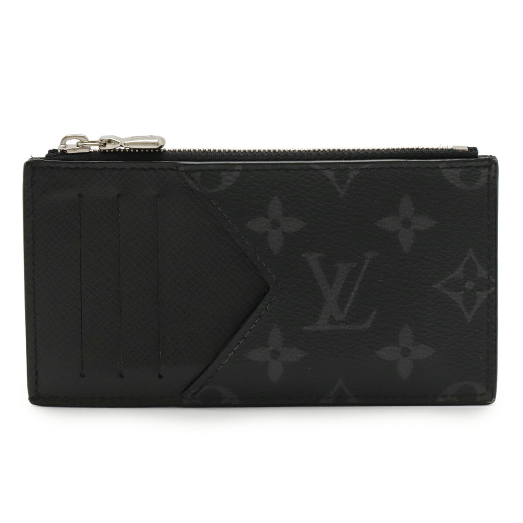 Louis Vuitton Noir Taiga Leather Monogram Eclipse Coin Purse/Coin Case