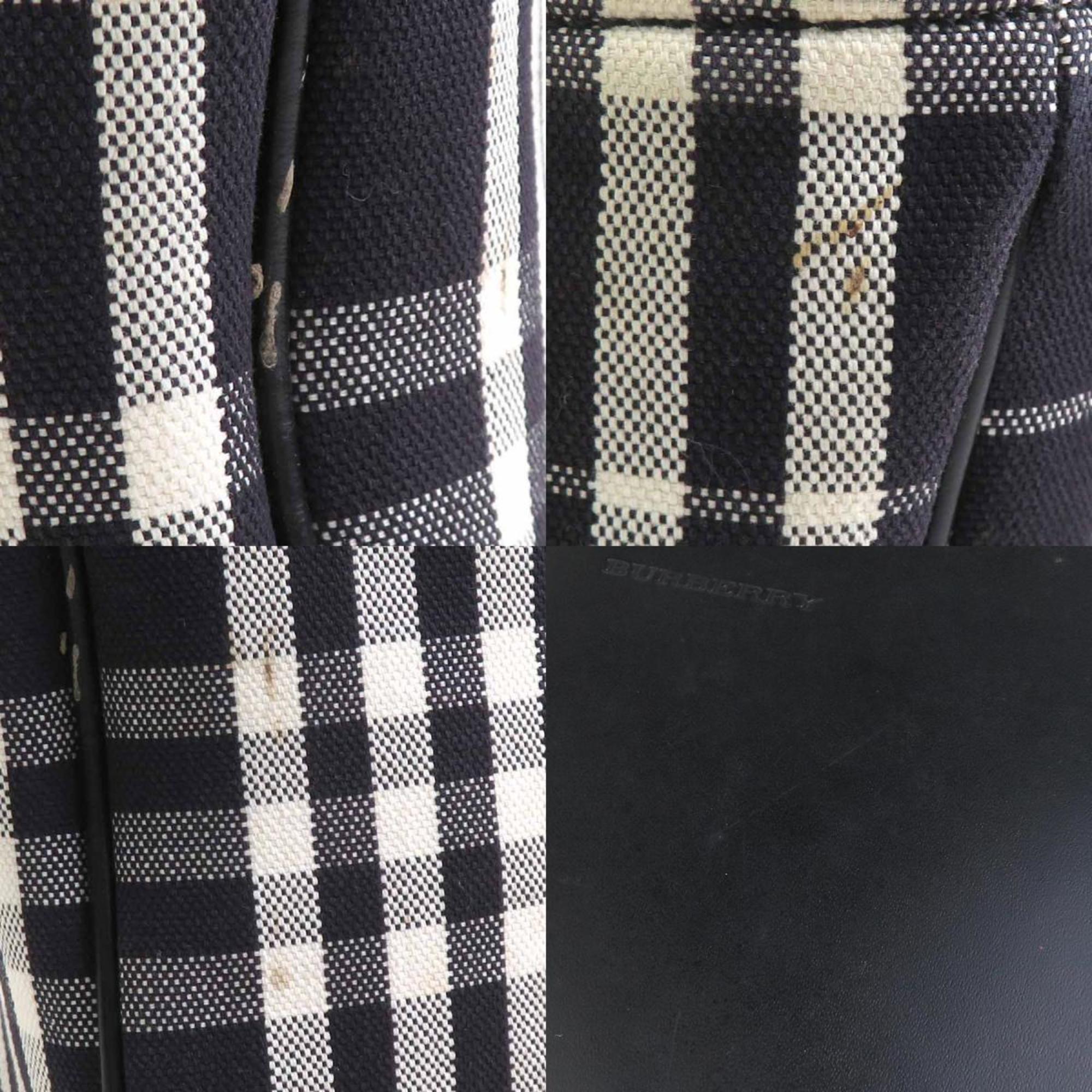 Burberry Black Canvas Leather Handbag