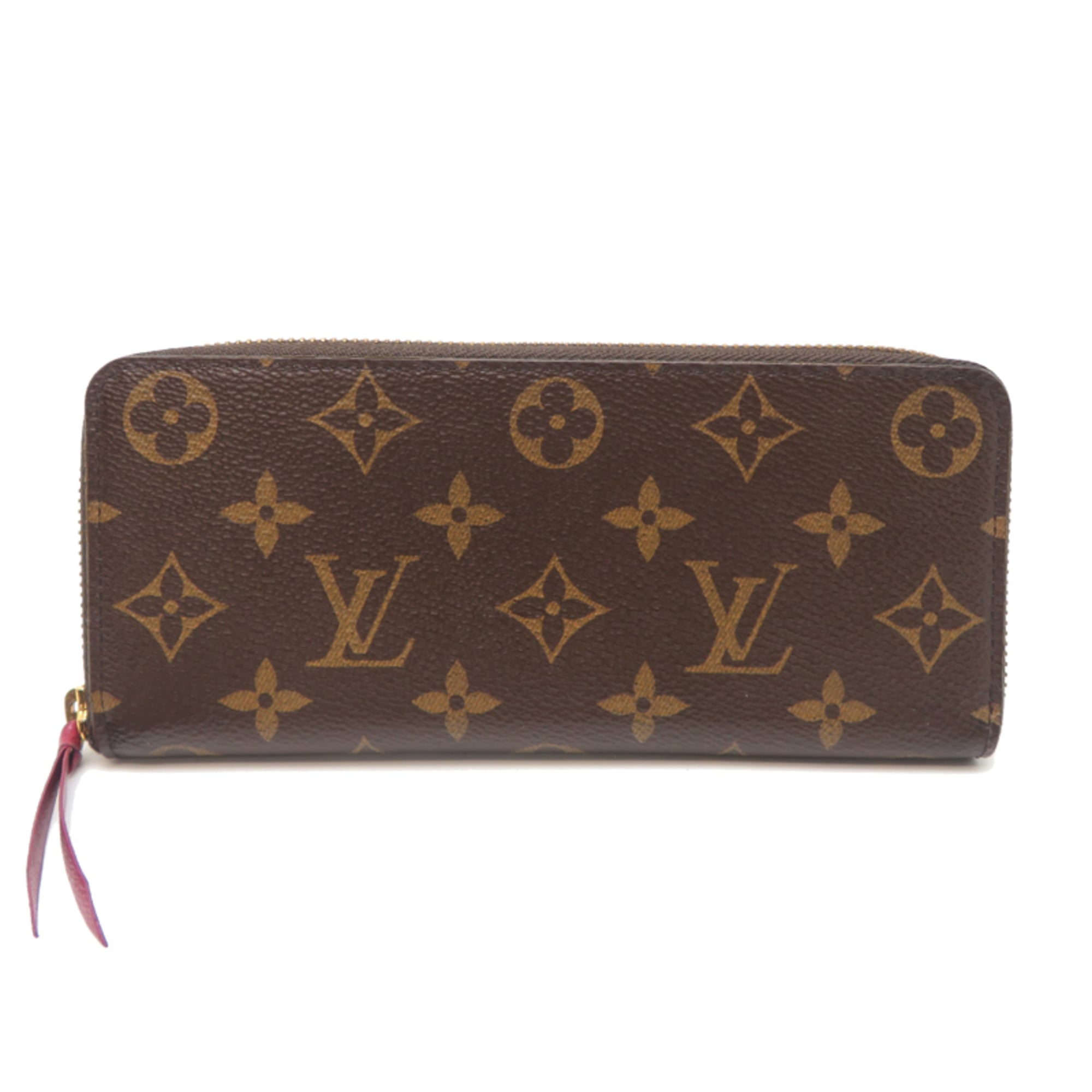 Louis Vuitton Brown Fuchsia Monogram Long Wallet