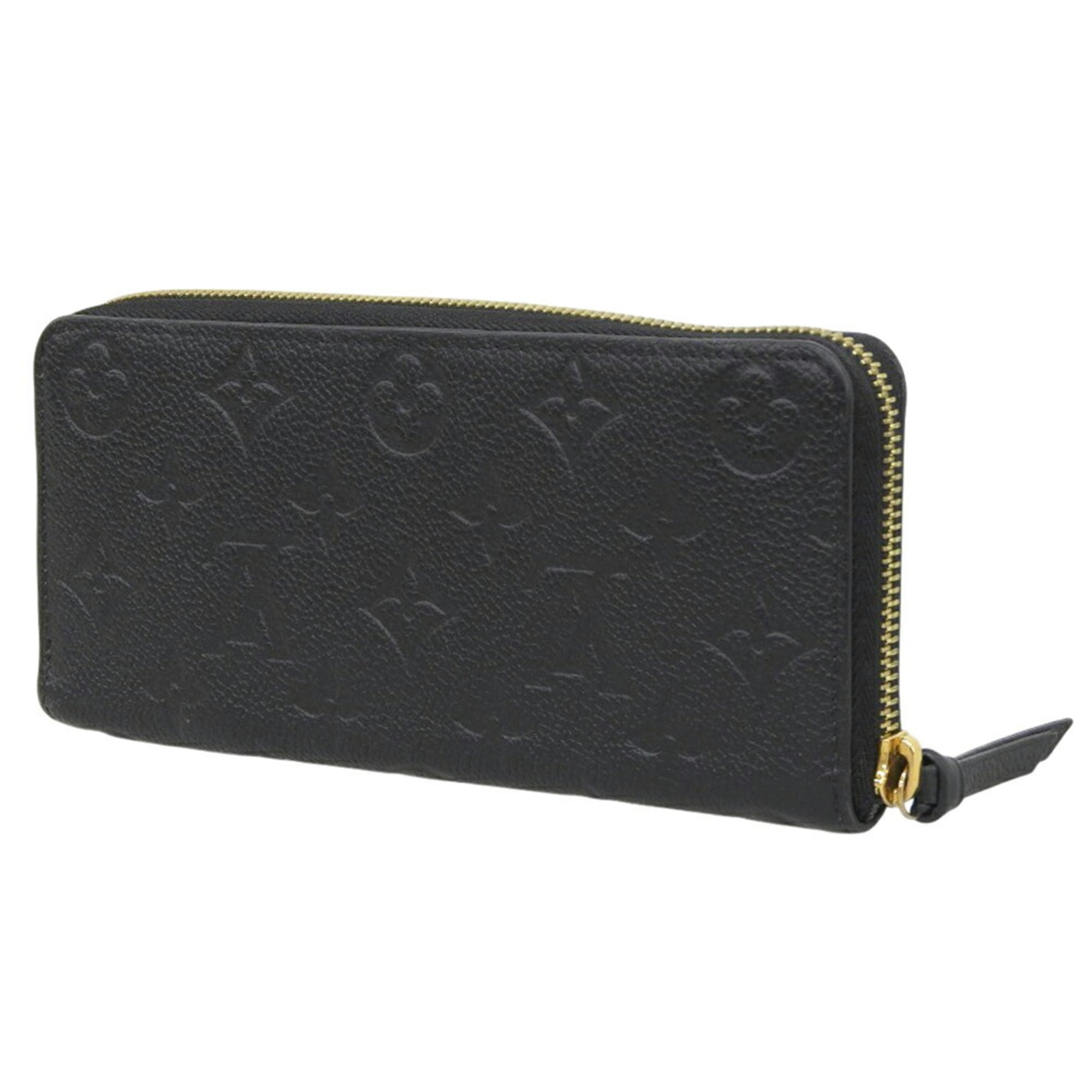 Louis Vuitton Black Noir Leather Long Wallet