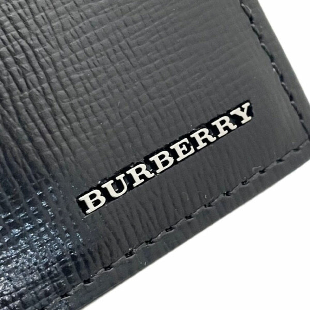 Burberry Black Leather Long Wallet (Bi-Fold)