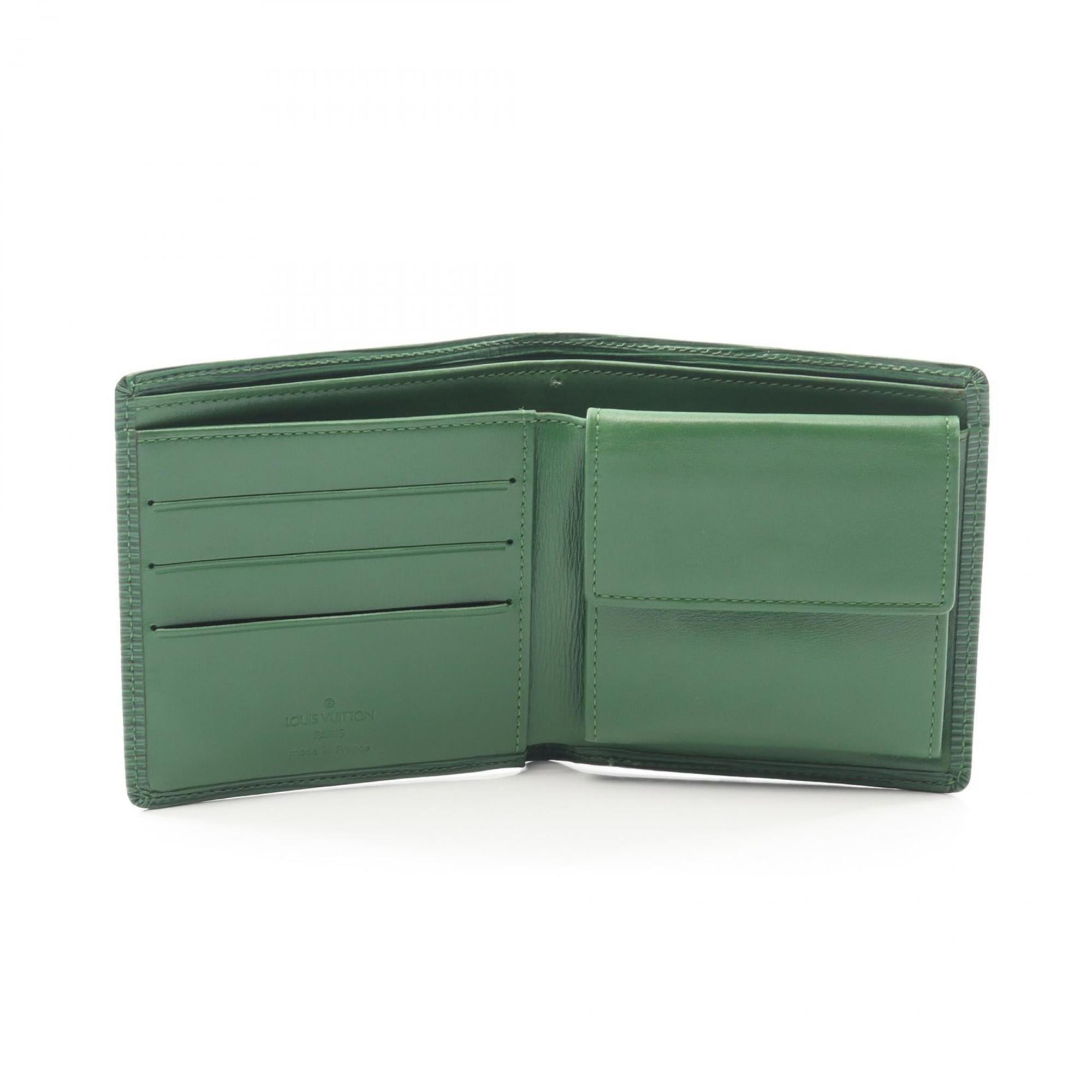 Louis Vuitton Borneo Green Green Epi Leather Wallet