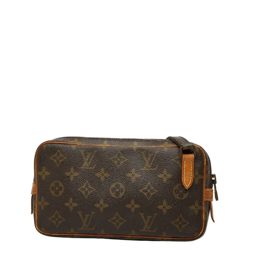 Louis Vuitton Brown Pvc Leather Pochette Shoulder Bag
