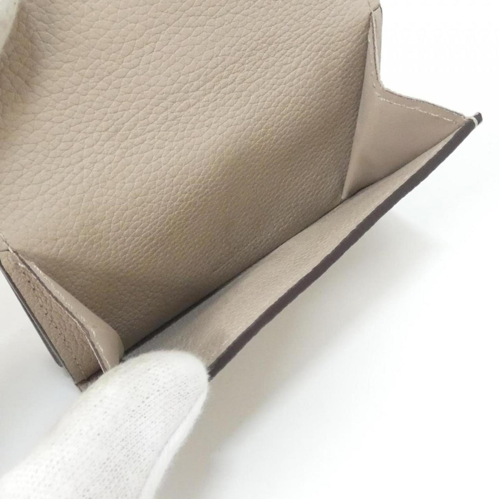 Louis Vuitton Grayish Leather Wallet (Tri-Fold)