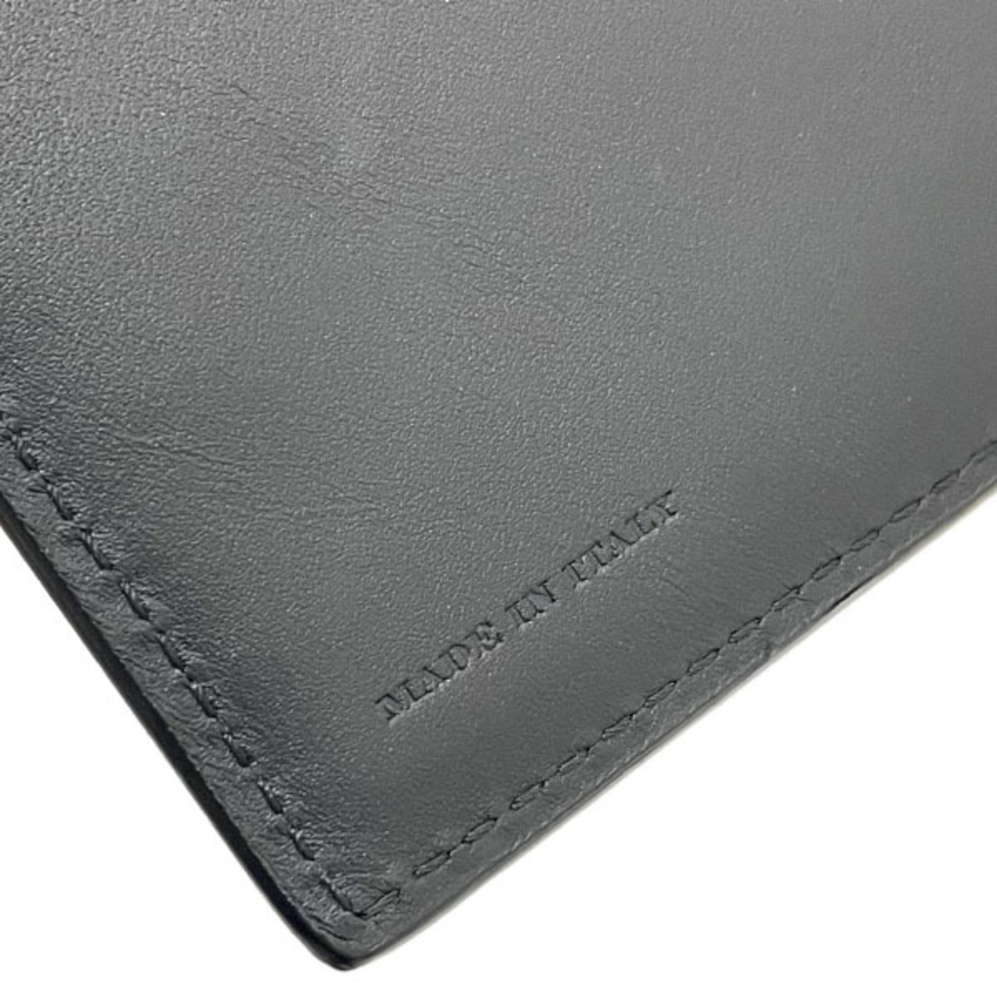 Burberry Black Leather Long Wallet (Bi-Fold)
