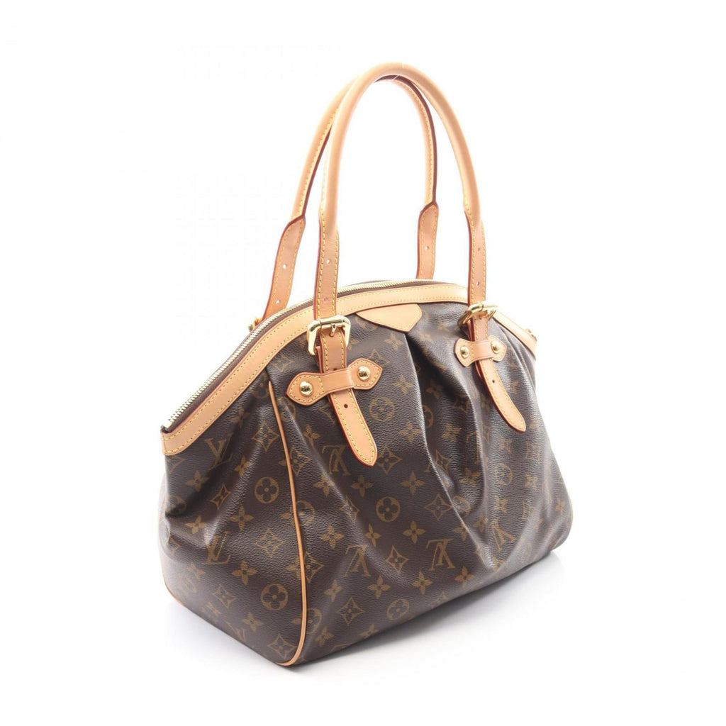 Louis Vuitton Monogram Brown Coated Canvas Leather Handbag