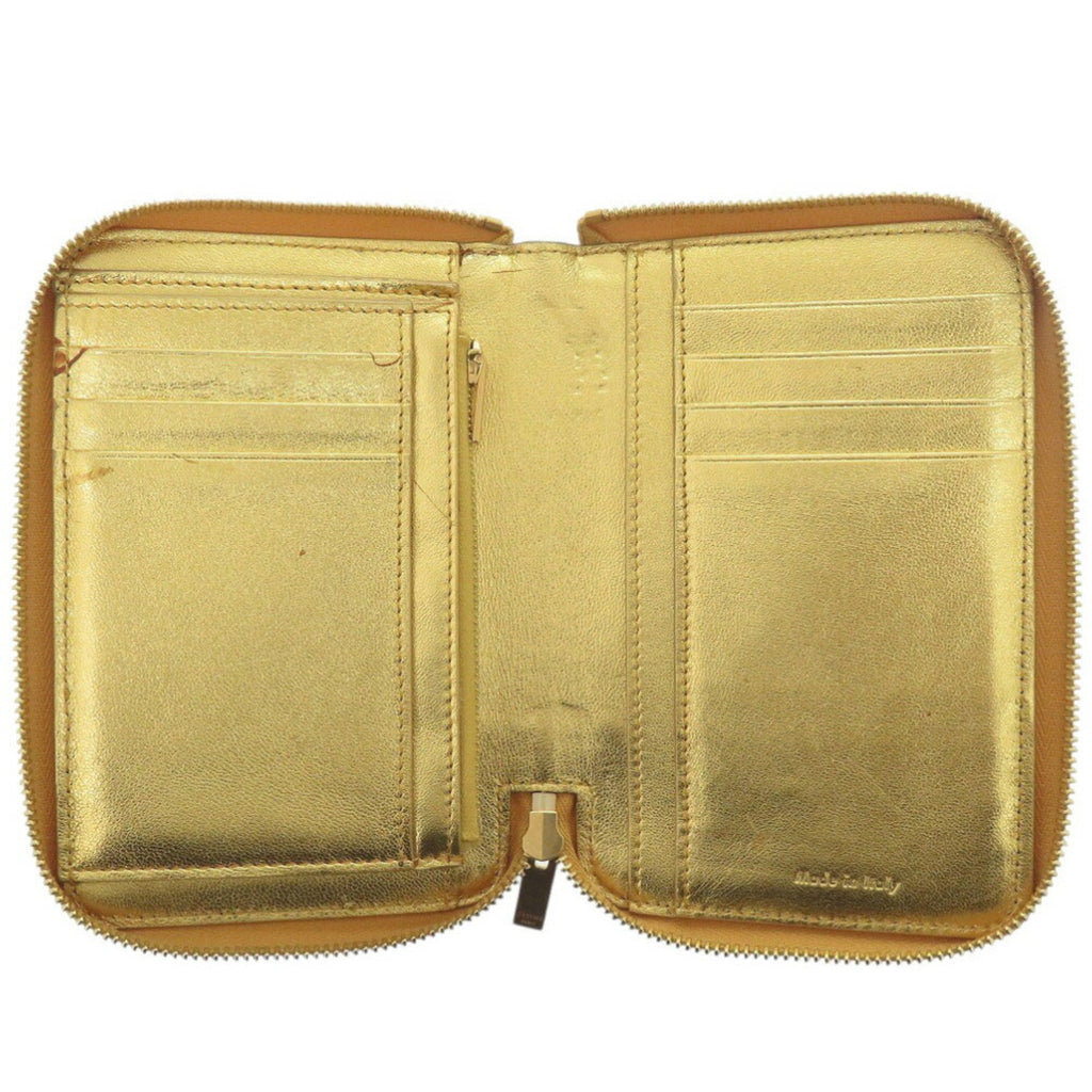 Celine Gold Yellow Leather Wallet (Bi-Fold)
