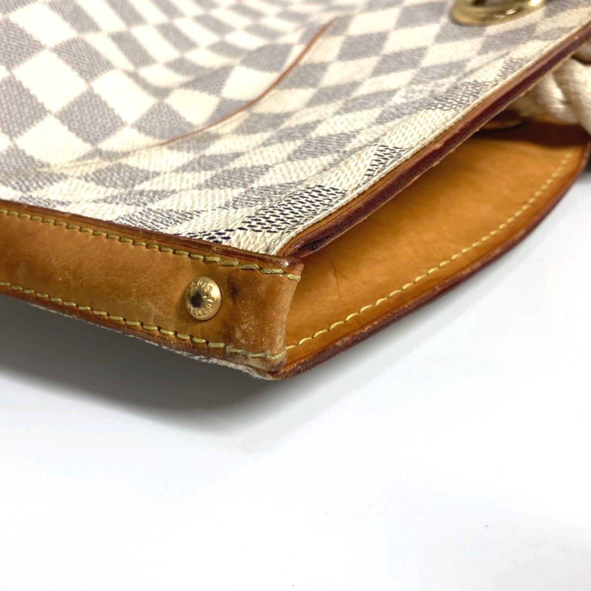 Louis Vuitton White Damier Azur Shoulder Bag Tote Bag