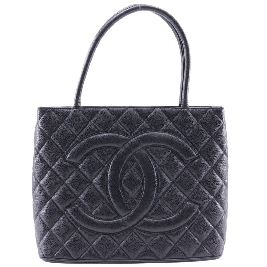 Chanel Caviar Skin Black Caviar Leather Tote Bag