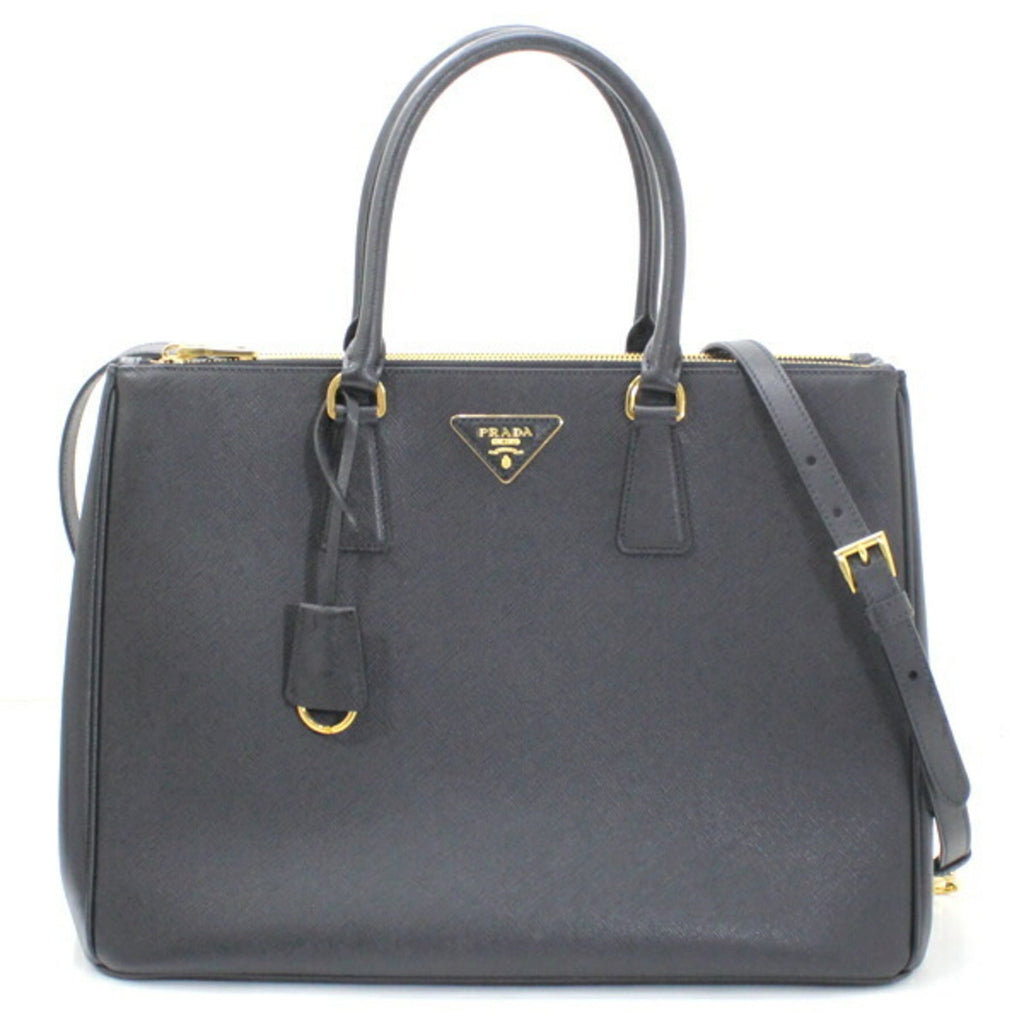 Prada Black Nero Saffiano Lux Handbag Shoulder Bag Tote Bag