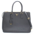 Prada Black Nero Saffiano Lux Handbag Shoulder Bag Tote Bag