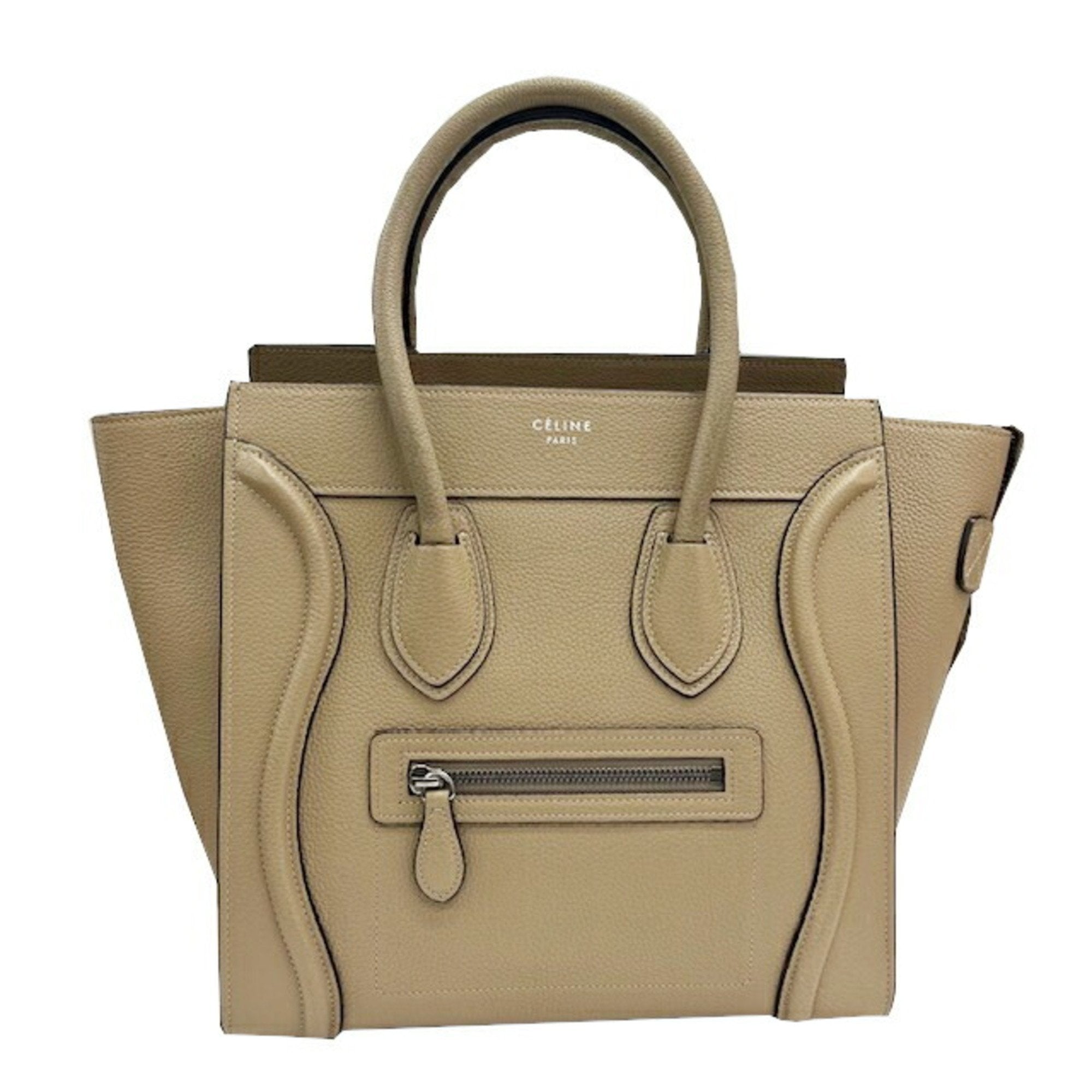 Celine Grayish Leather Handbag Tote Bag