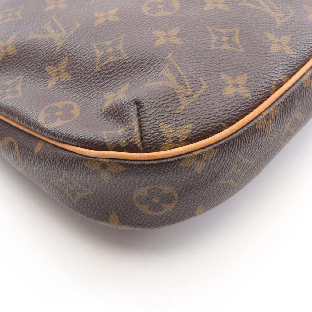 Louis Vuitton Brown Coated Canvas Leather Shoulder Bag