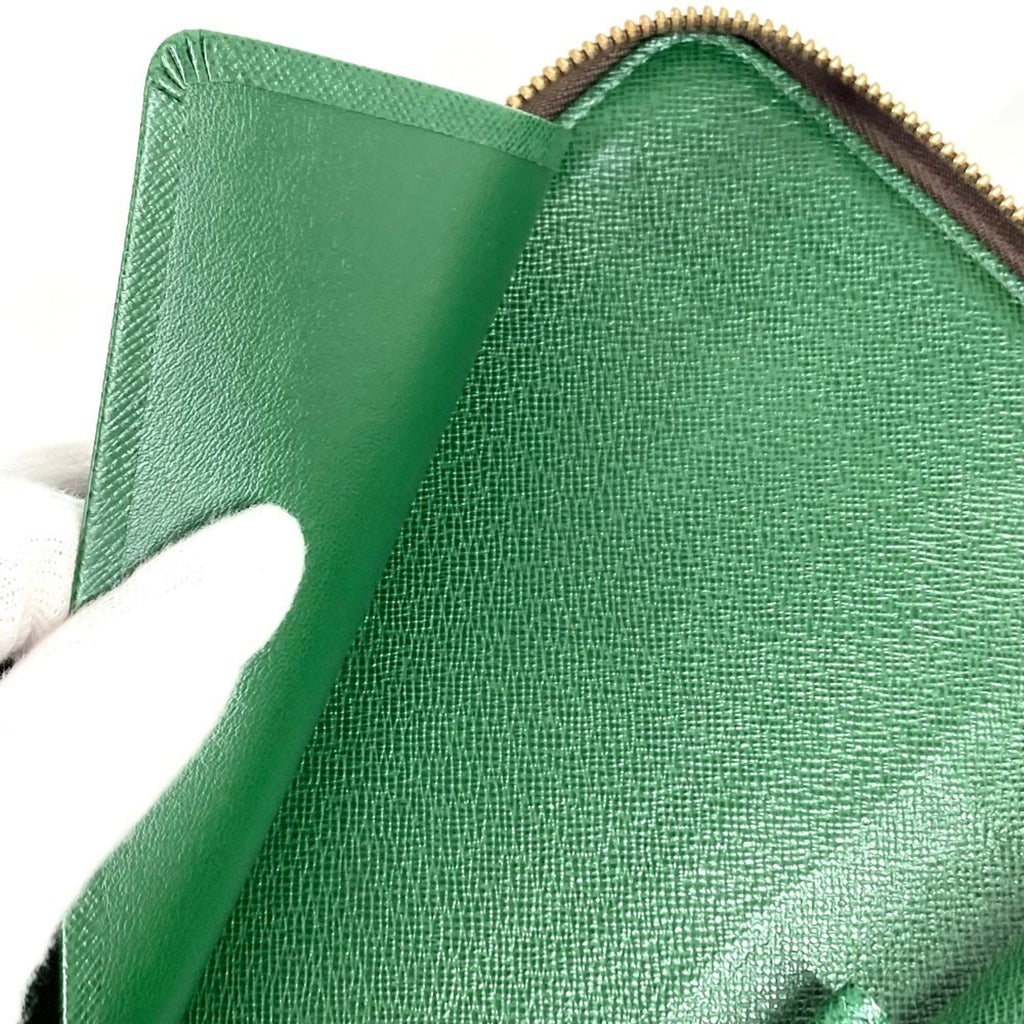 Louis Vuitton Brown Green Monogram Long Wallet