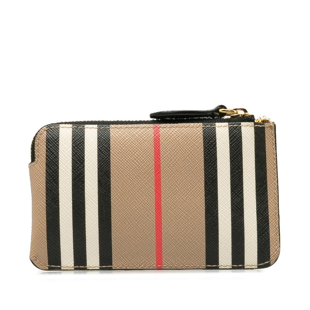 Burberry Beige Multi-Color Pvc Leather Coin Purse/Coin Case