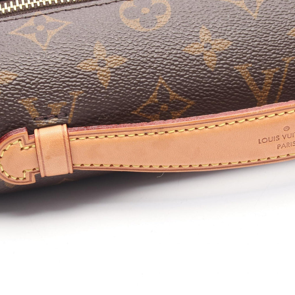 Louis Vuitton Brown Coated Canvas Leather Handbag Pochette