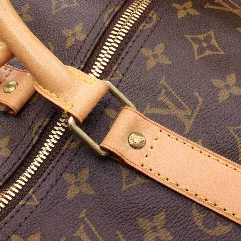Louis Vuitton Brown Coated Canvas Pvc Monogram Leather Boston Bag