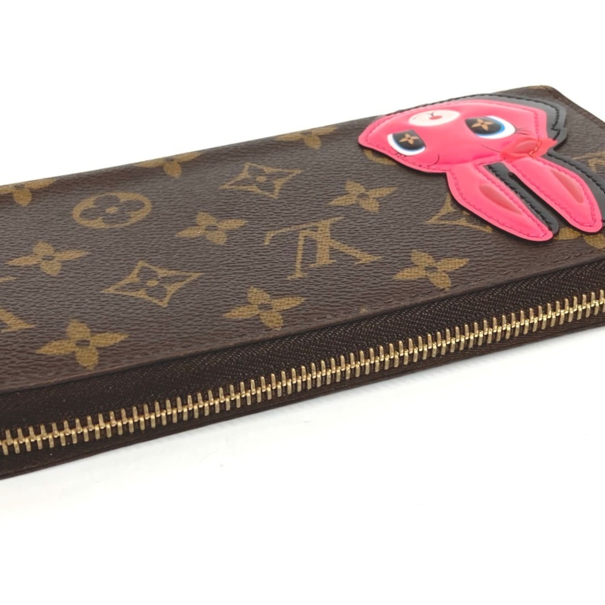 Louis Vuitton Brown Pink Monogram Long Wallet