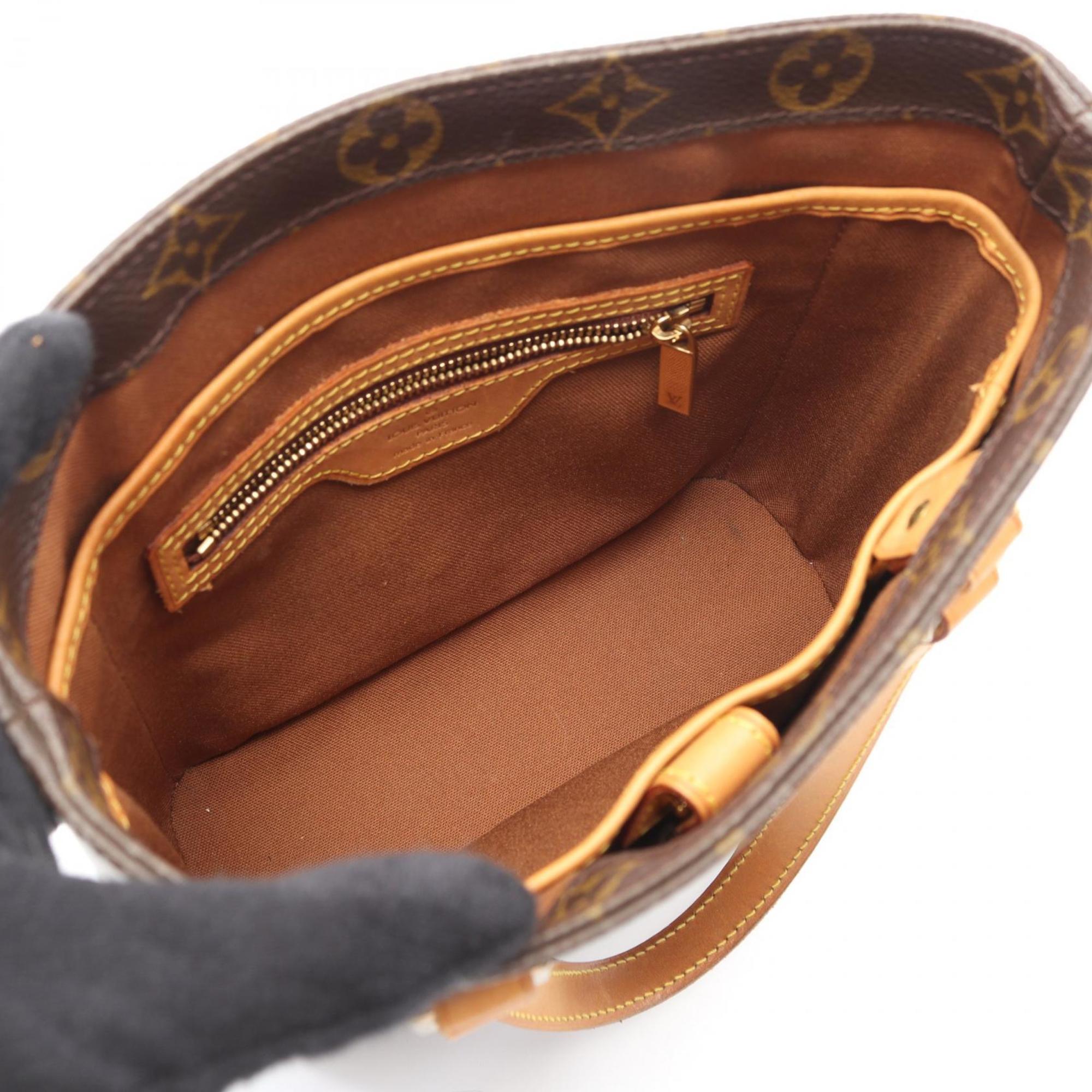 Louis Vuitton Brown Coated Canvas Leather Handbag