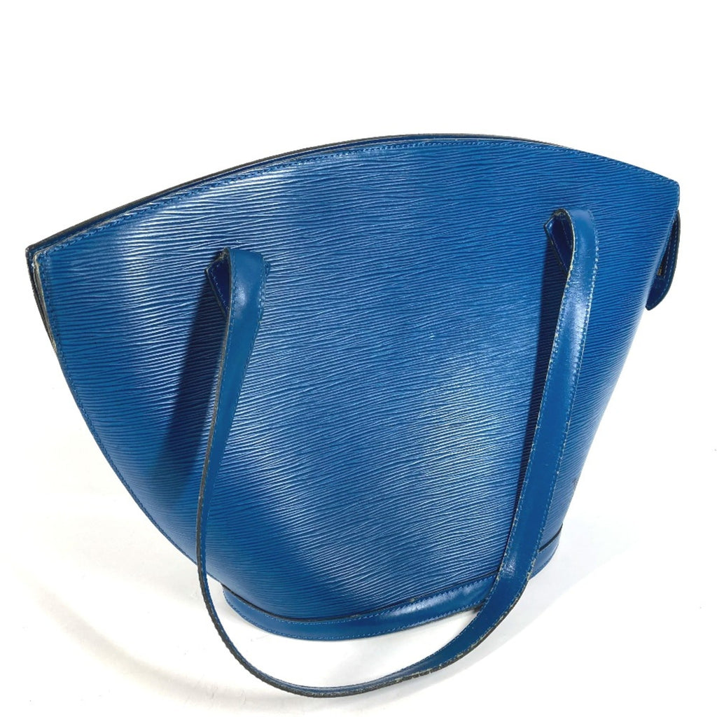 Louis Vuitton Blue Leather Tote Bag