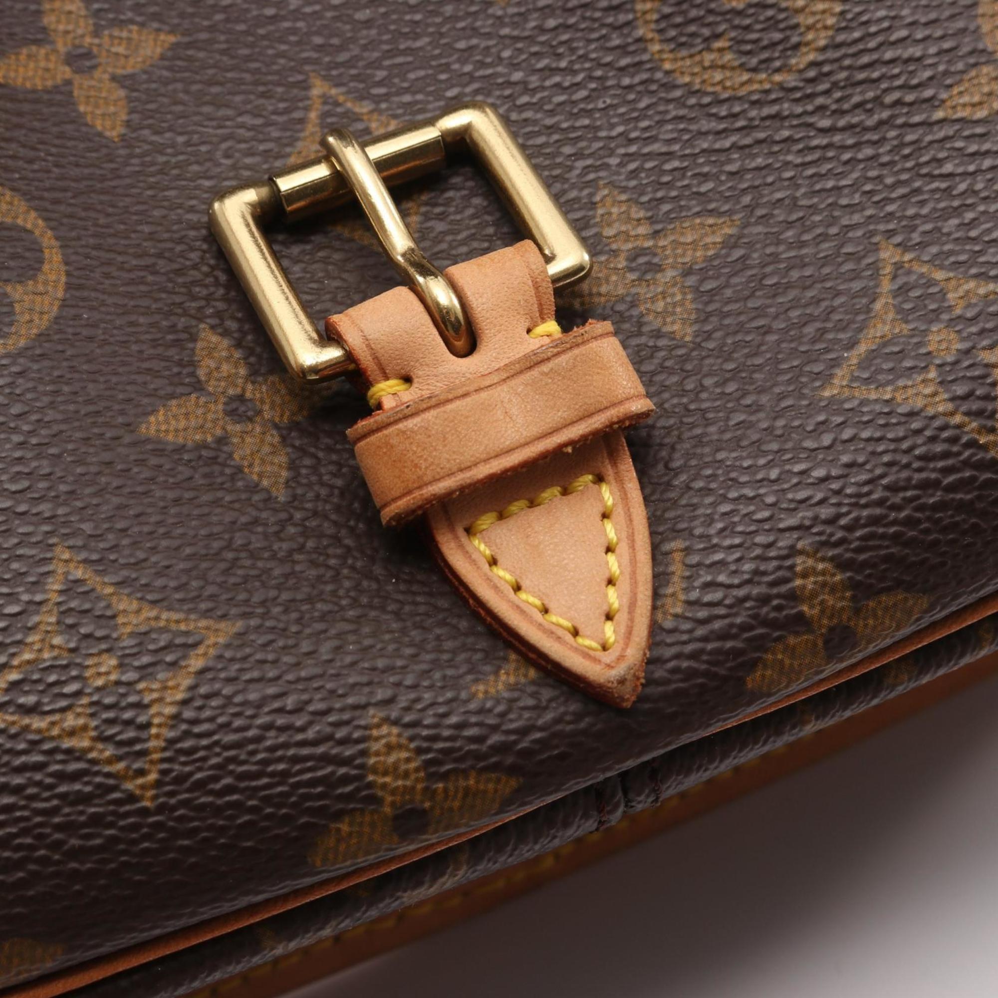 Louis Vuitton Brown Monogram Coated Canvas Leather Shoulder Bag