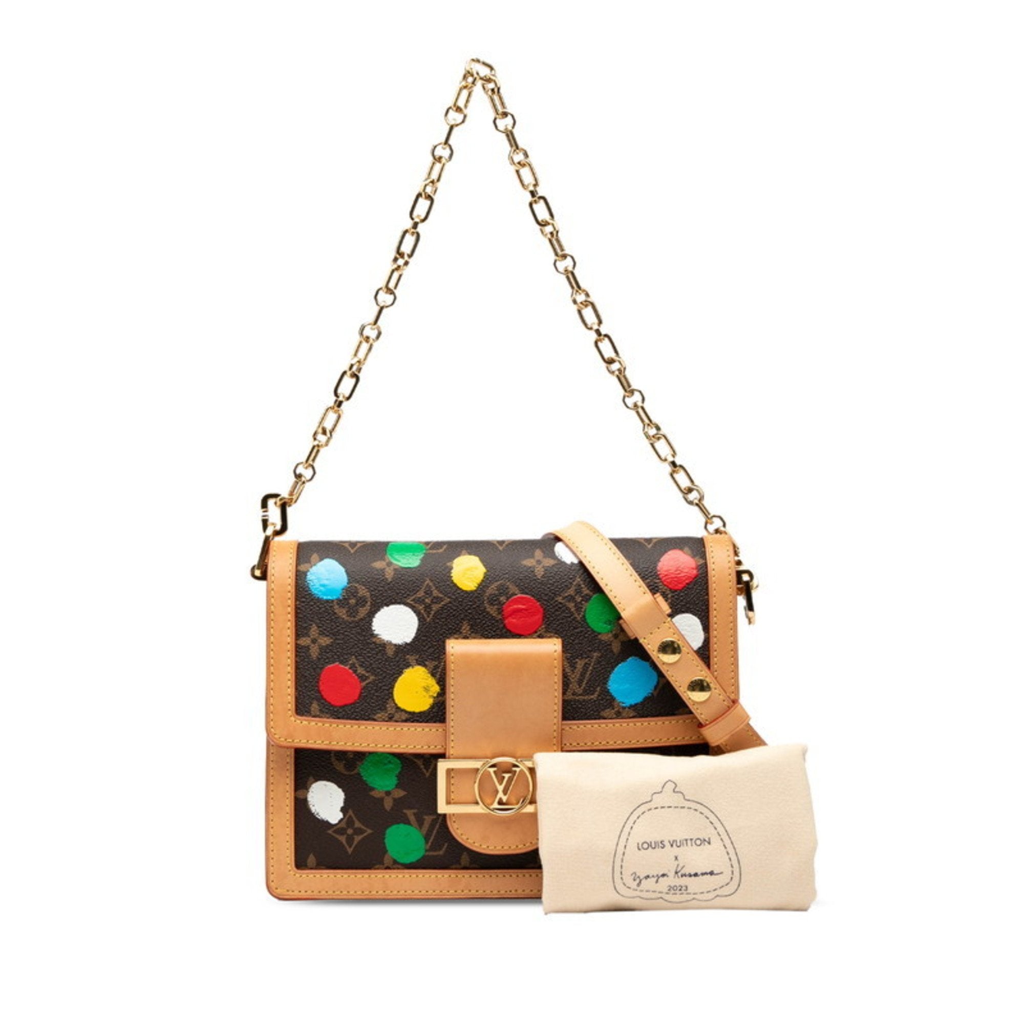 Louis Vuitton Brown Multi-Color Pvc Leather Handbag Shoulder Bag
