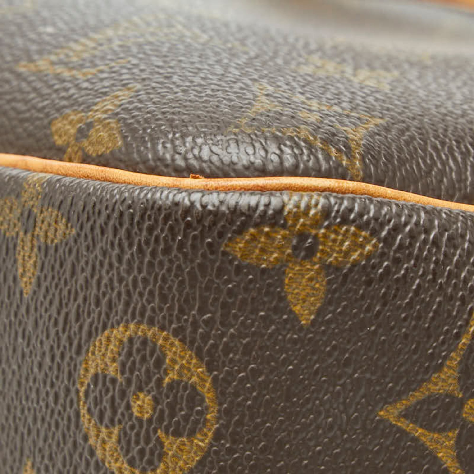 Louis Vuitton Brown Pvc Leather Handbag