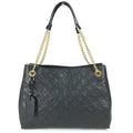 Louis Vuitton Black Noir Monogram Empreinte Shoulder Bag Tote Bag