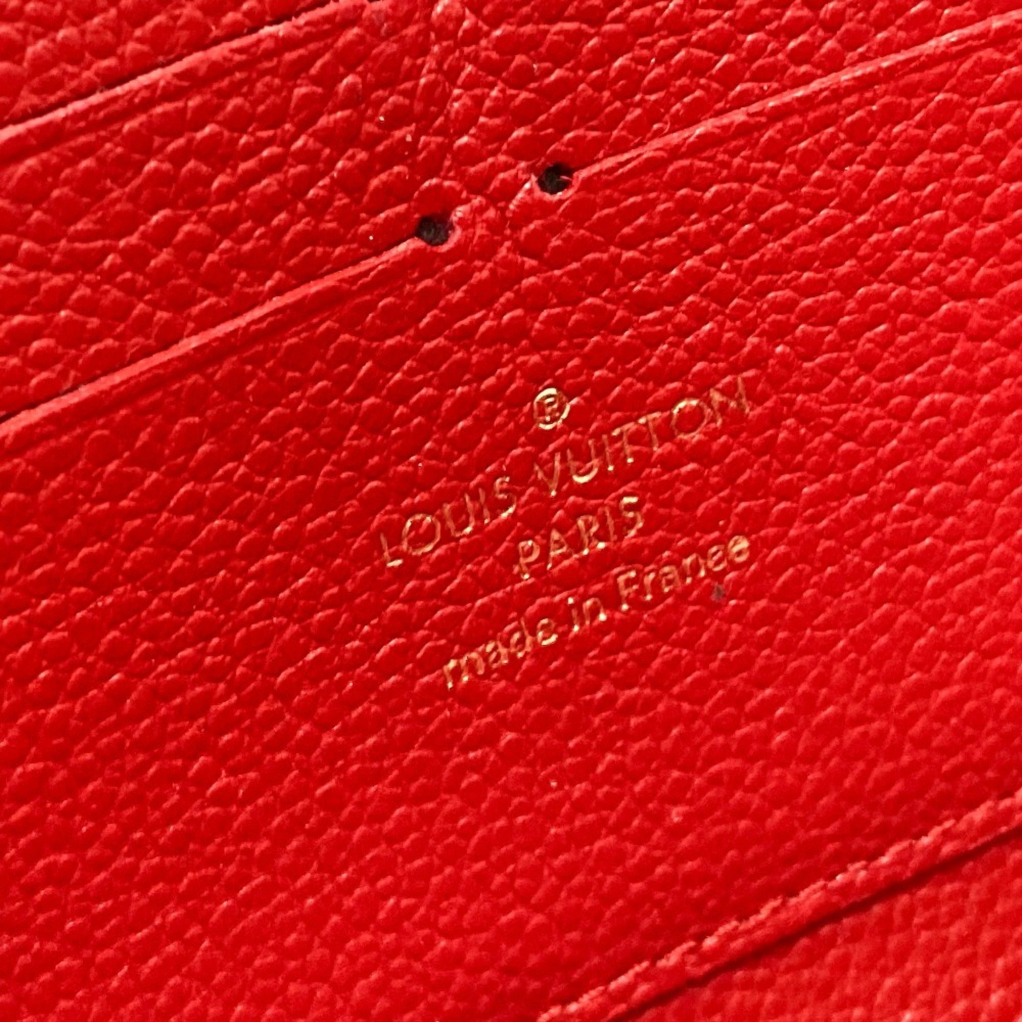 Louis Vuitton Monogram Empreinte Cerise Red Color Monogram Empreinte Long Wallet